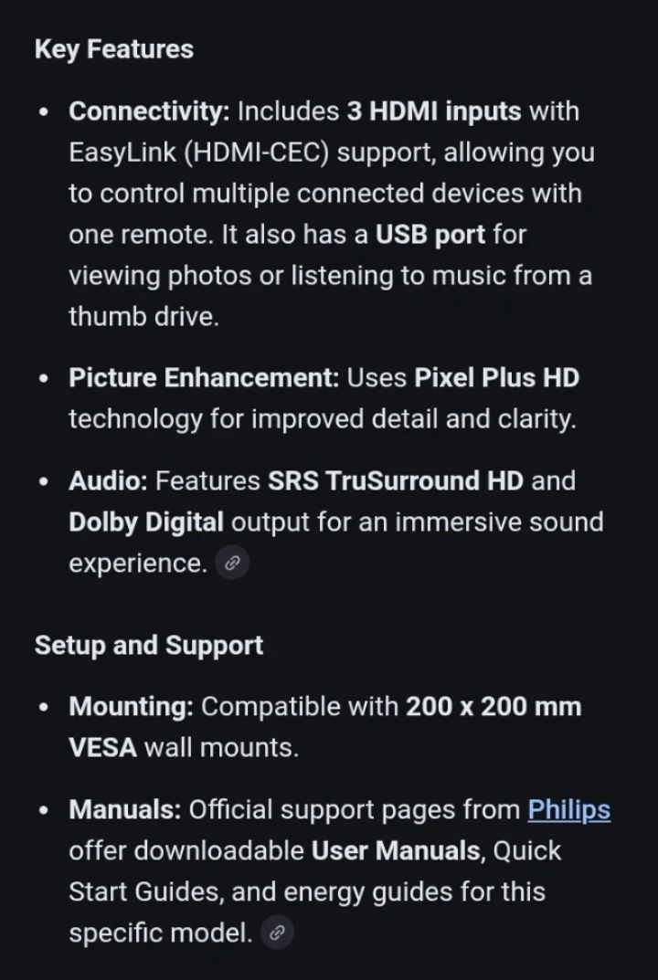 Philips Flat Screen TV with remote (not smart tv) - photo 2