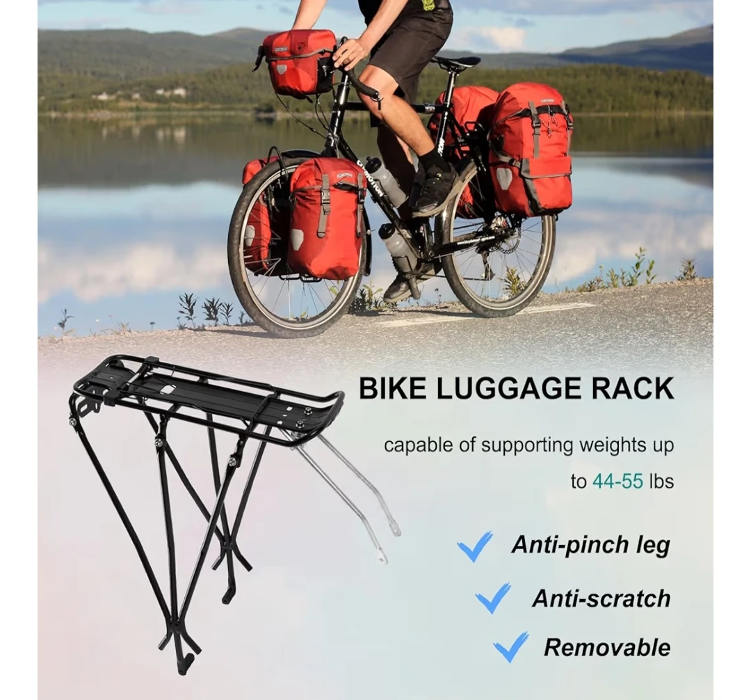 Dreamoon Rear Bike Rack with Luggage Clip, - photo 4