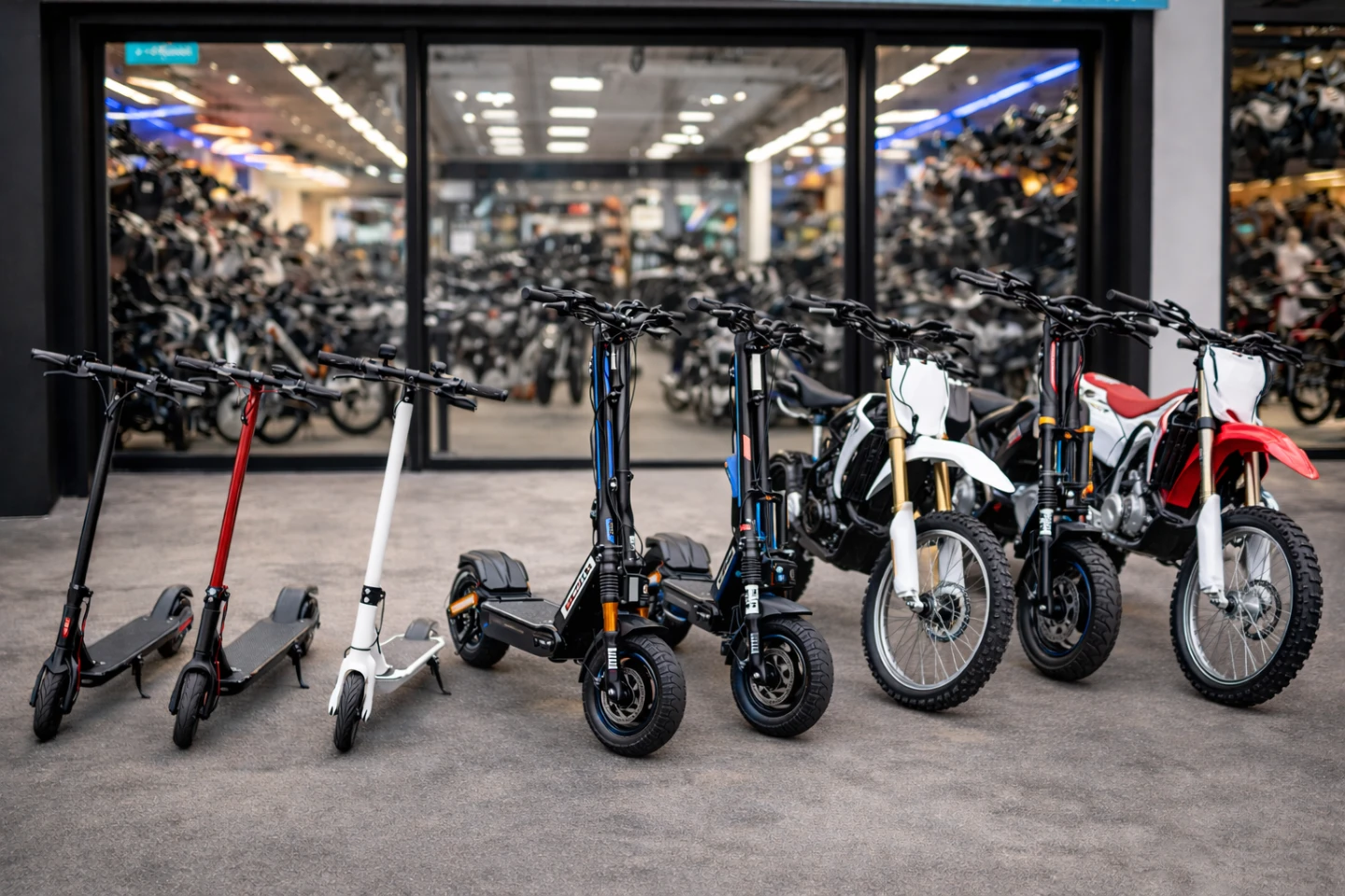 BUYING E SCOOTERS, E BIKES AND GAS/ELECTRIC DIRT BIKES!