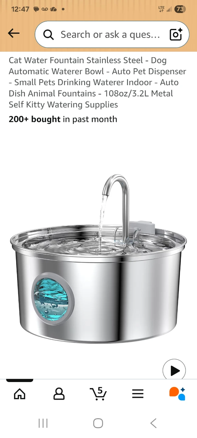 Brand New Stainless Steel Pet Water Fountain - 3.2L⛲ - photo 5