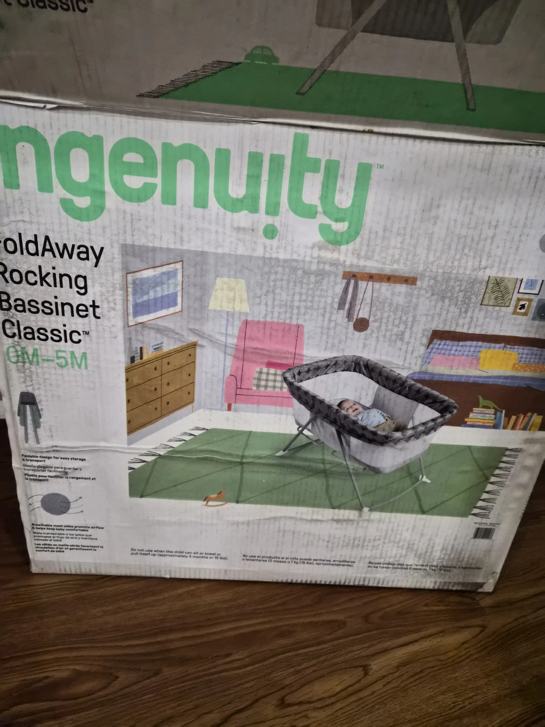 Ingenuity FoldAway Rocking Bassinet Classic OM-5M