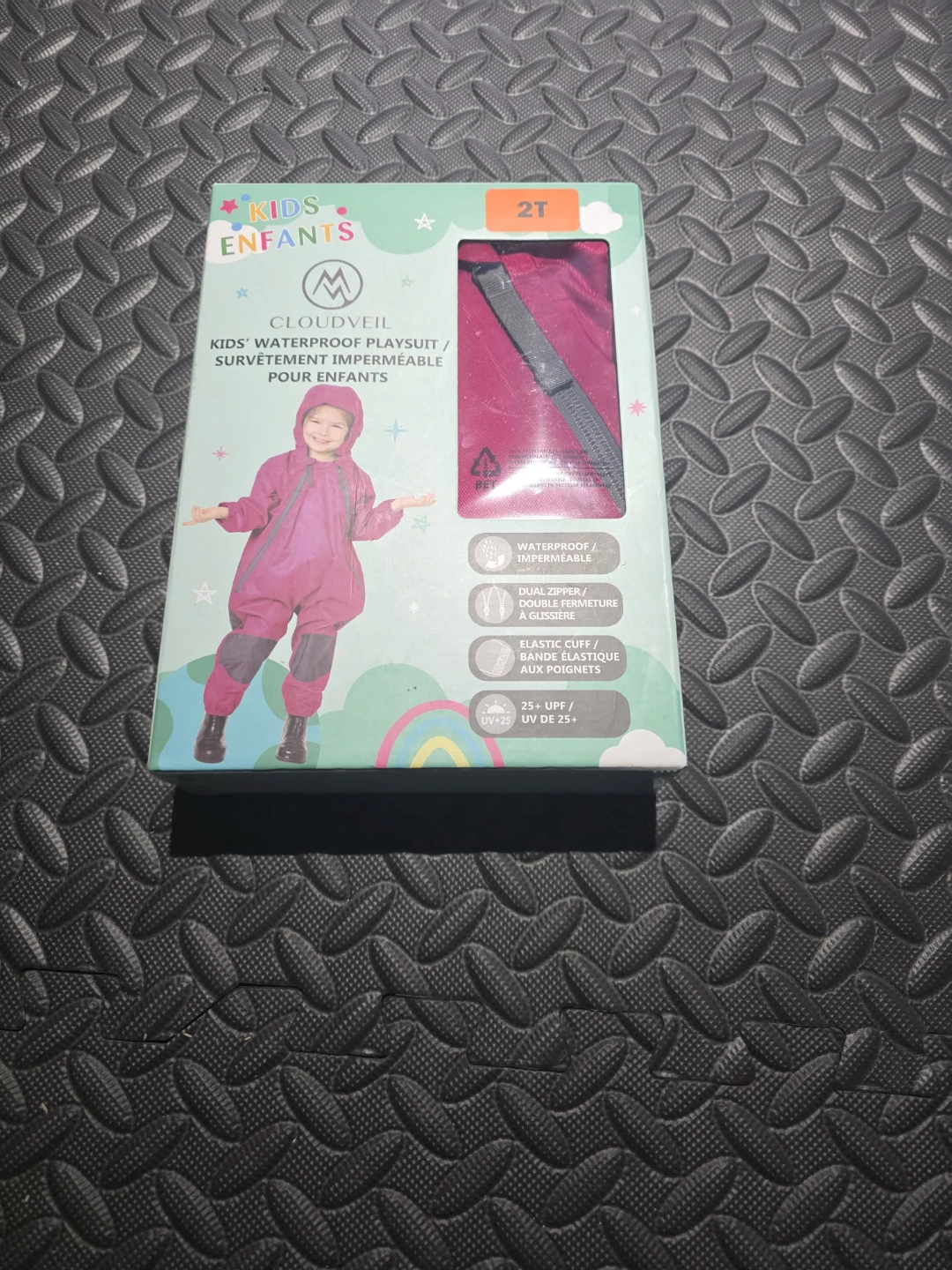 🏆 Cloudveil Kids Waterproof Playsuit 2T BNIB