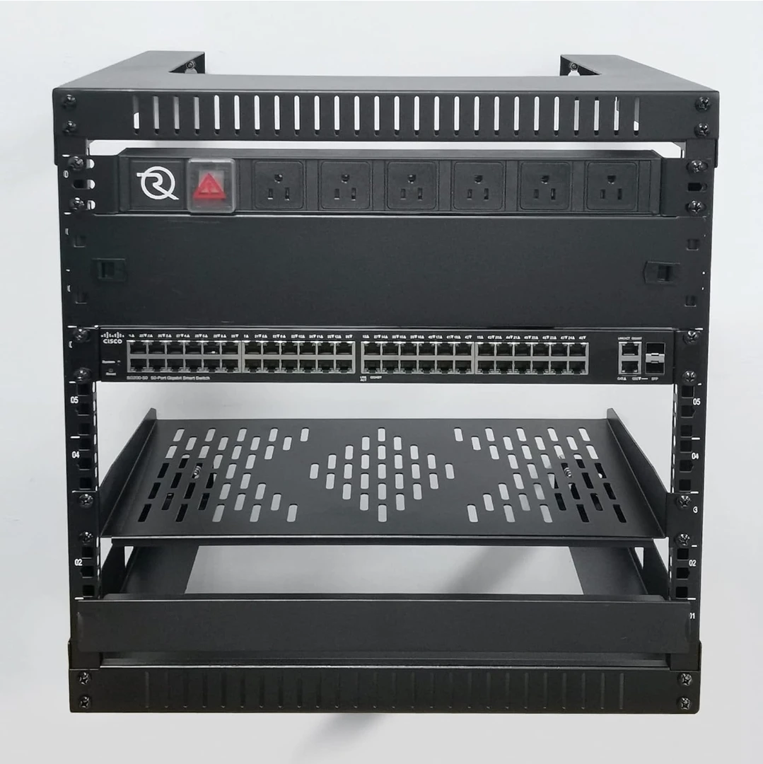 RIVECO 19" 9U Wall Mount Open Frame Network Rack - 17.7" Deep - photo 5