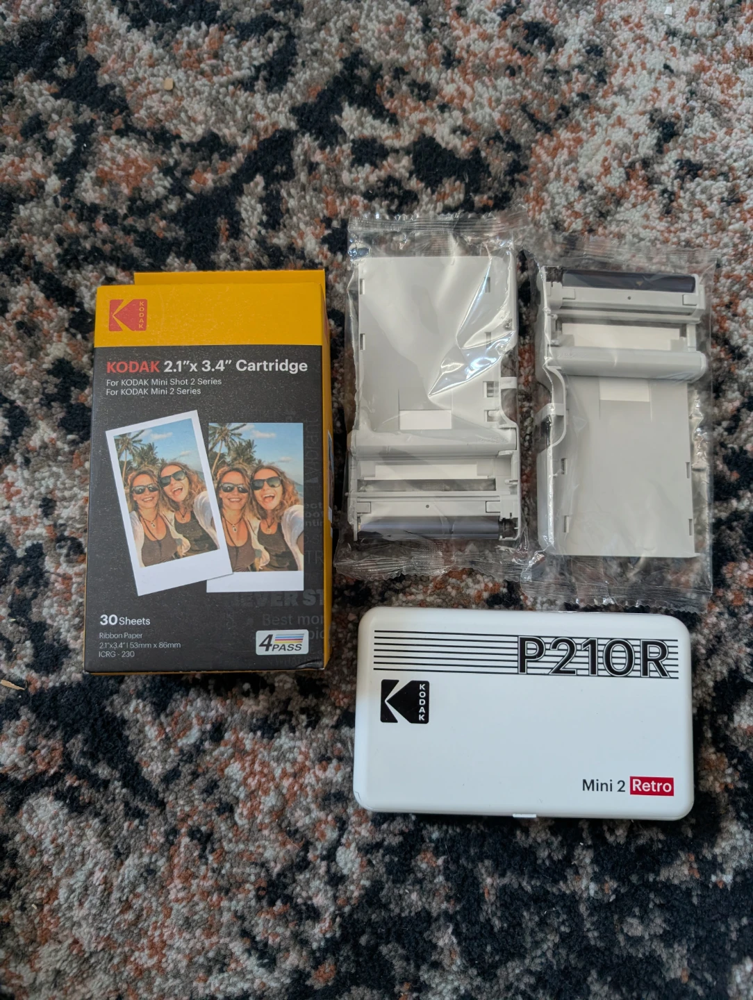 Kodak Mini 2 Retro P210R Photo Printer and Cartridge