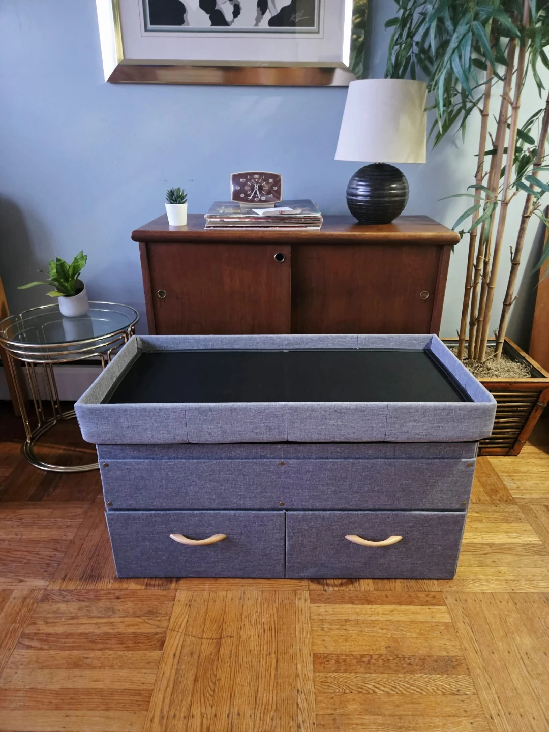 Grey Tufted Storage Bench - photo 5