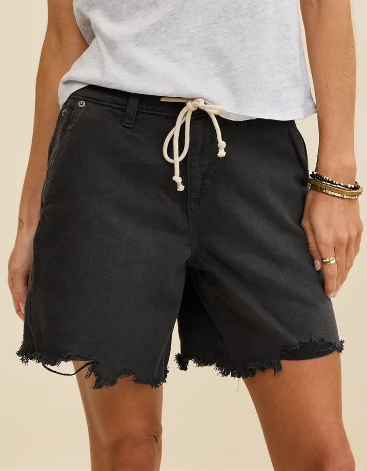 🎱 Aerie Black Denim Shorts