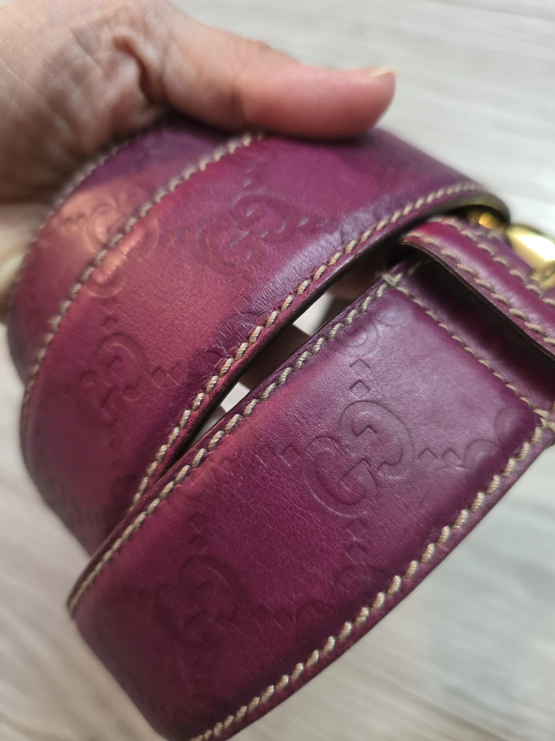 Gucci Embossed Leather Belt - photo 4