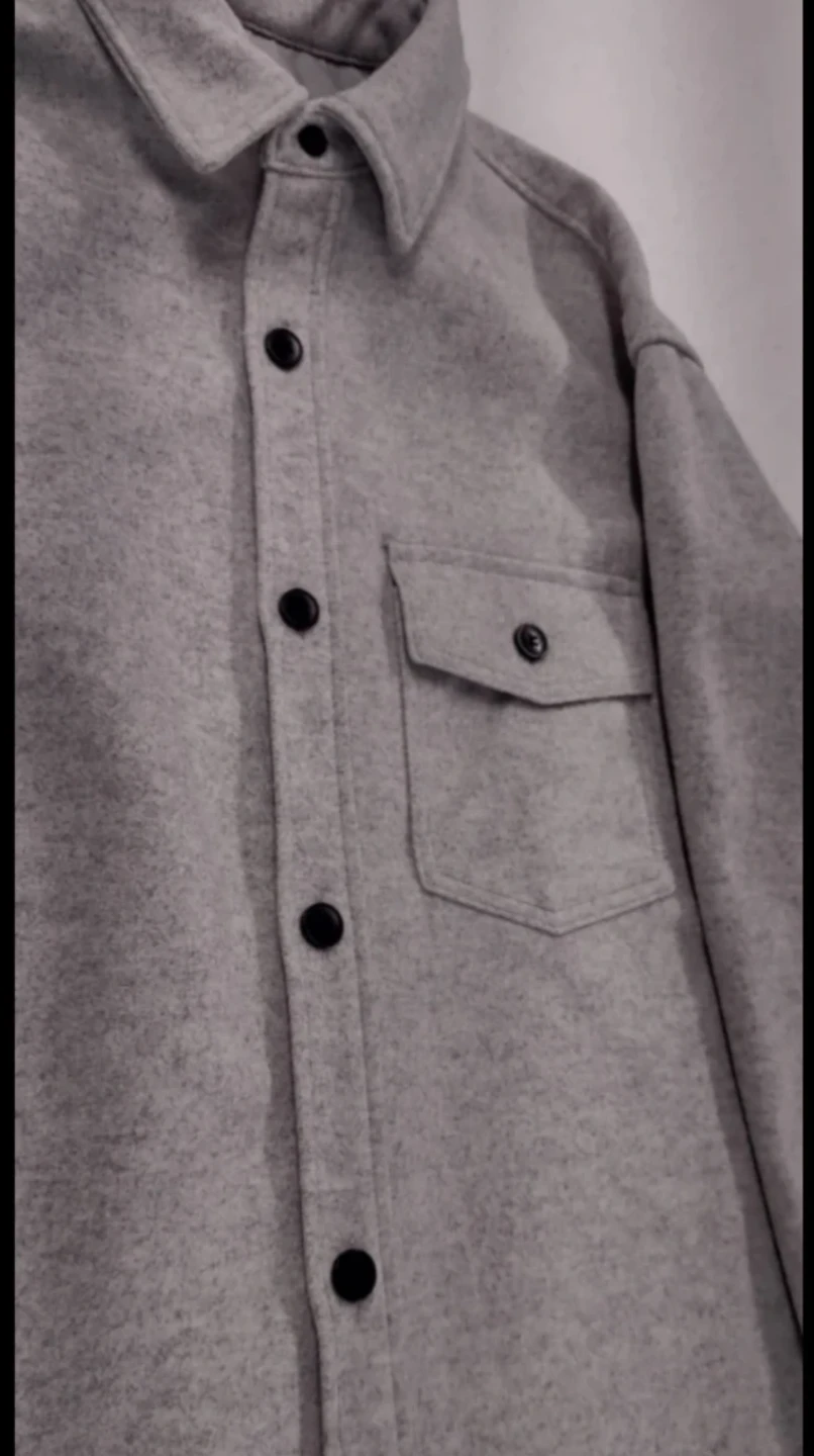 (NEW) H&M Grey Fleece Shacket (Shirt jacket) - photo 5