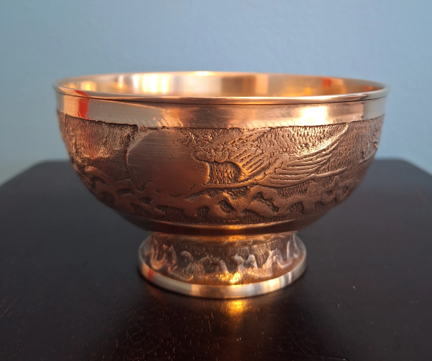Antique Asian Decorative Brassl Bowl