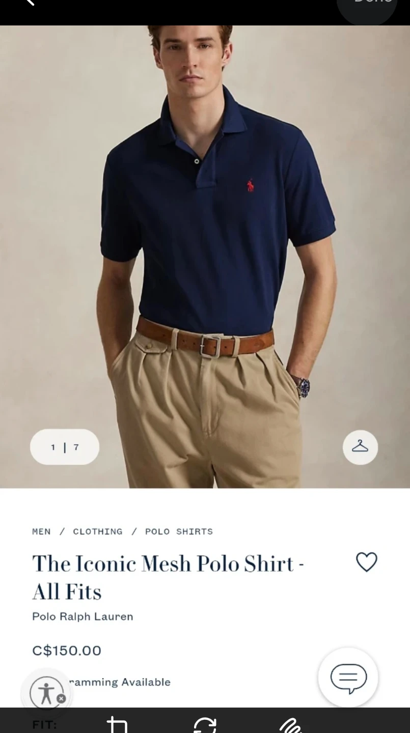 Polo Ralph Lauren Men's Navy Blue Custom Fit Polo Shirt - photo 2