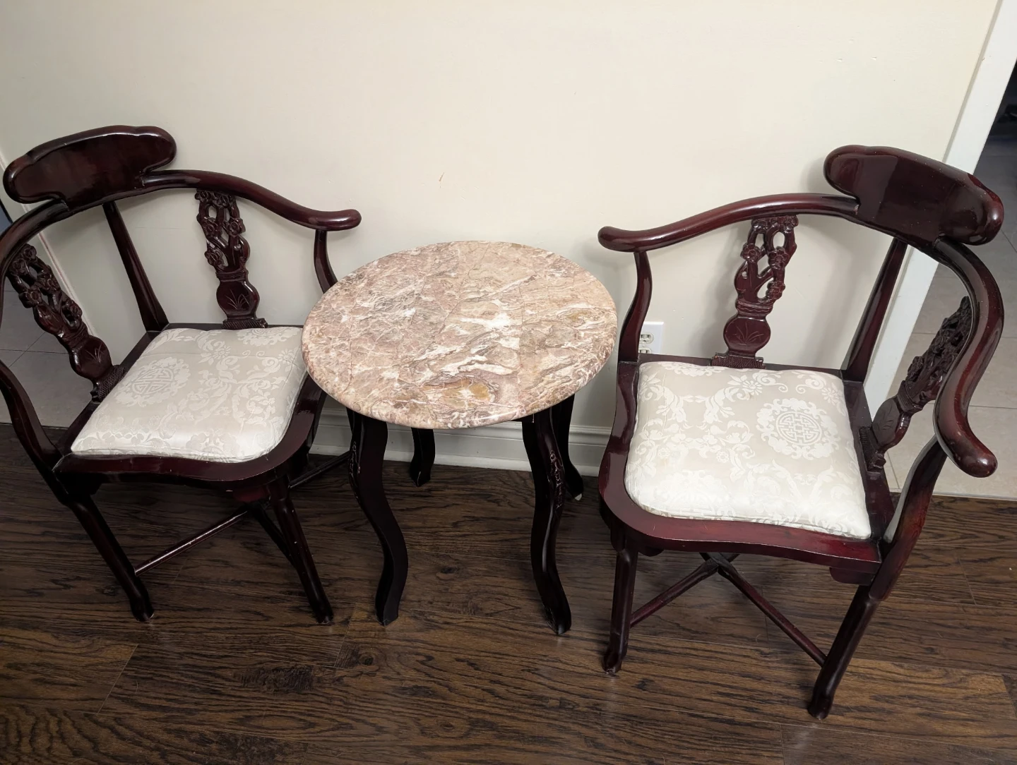 Small 2-Seater Marble Table Set