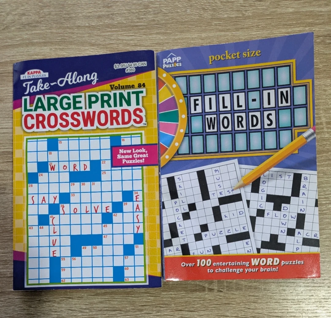 2 Large Print Crosswords
