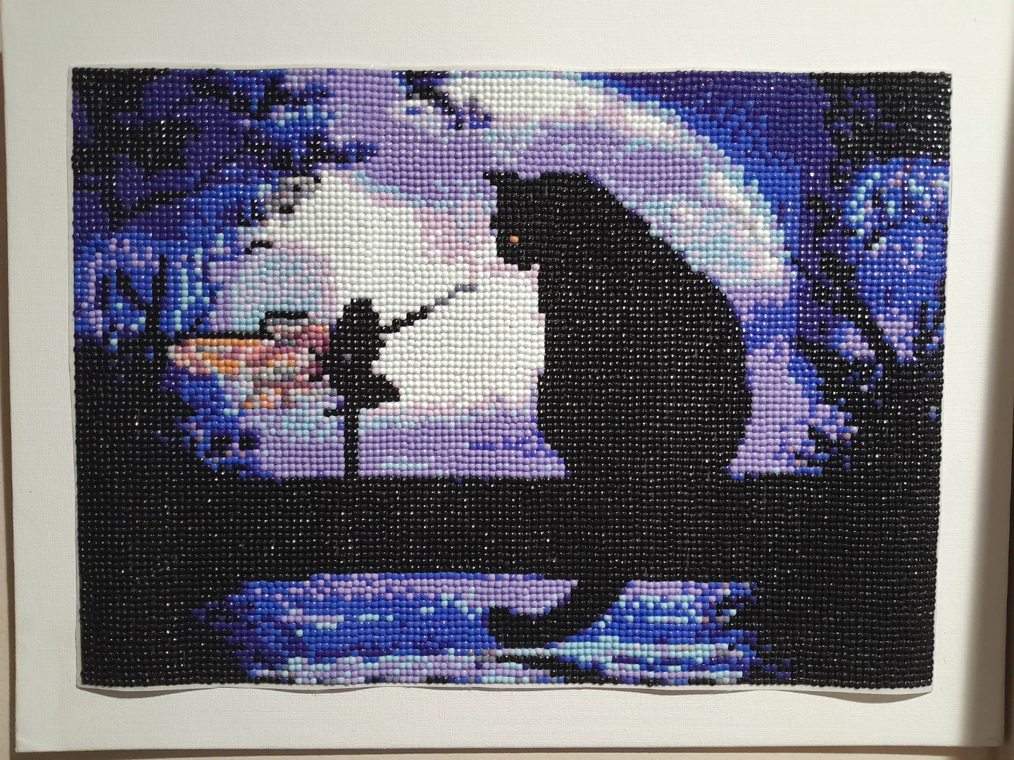 Diamond Painting of Cat and Moon