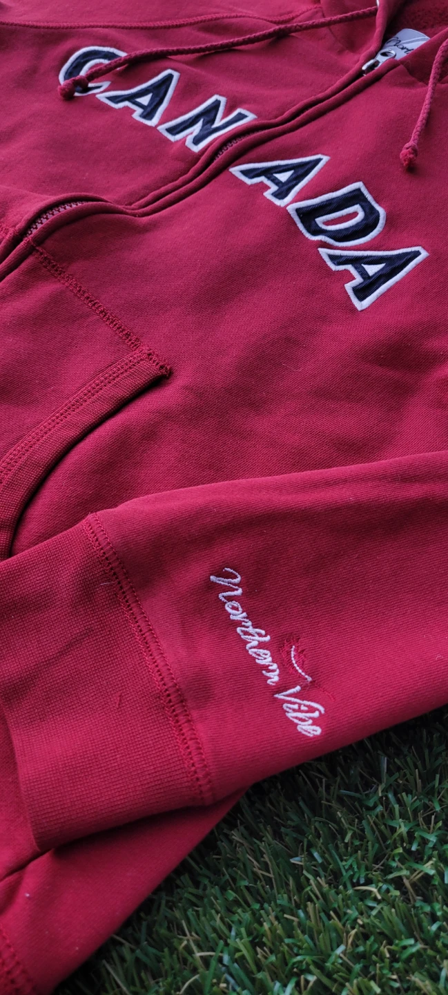 Red Canada Zip-Up Hoodie - photo 3