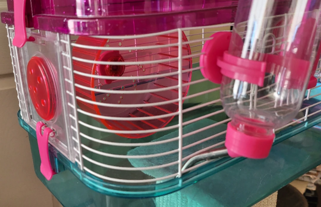 Hamster Cage with Water Bottle and Paper Bedding - photo 3