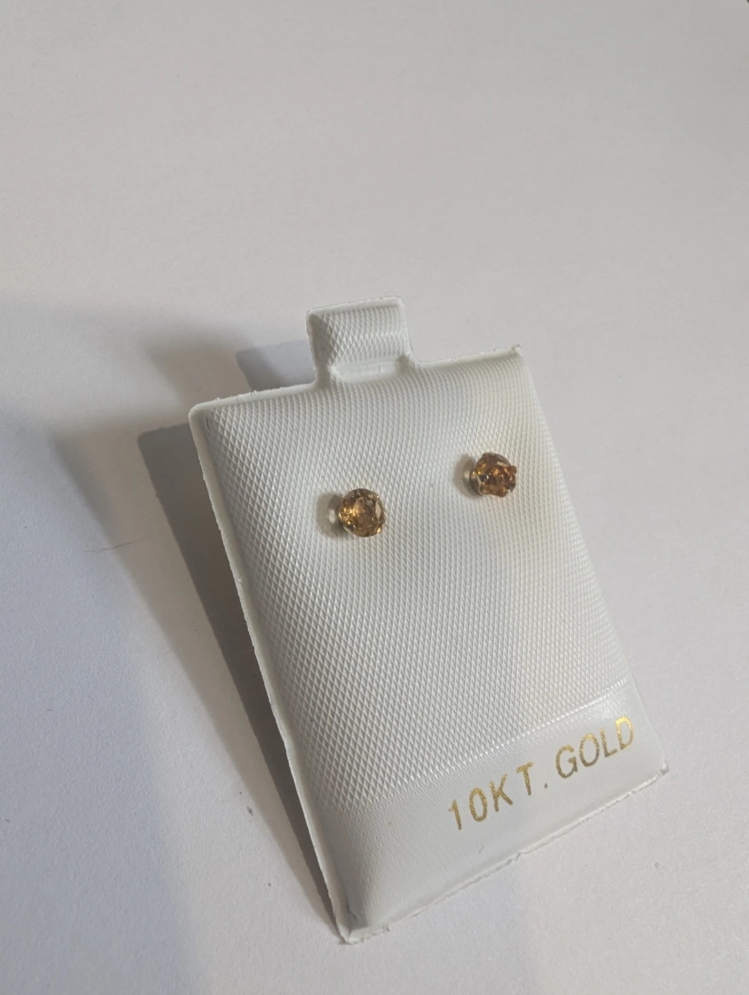 Brand New 10K Yellow Gold Citrine Earrings For Sale - photo 3