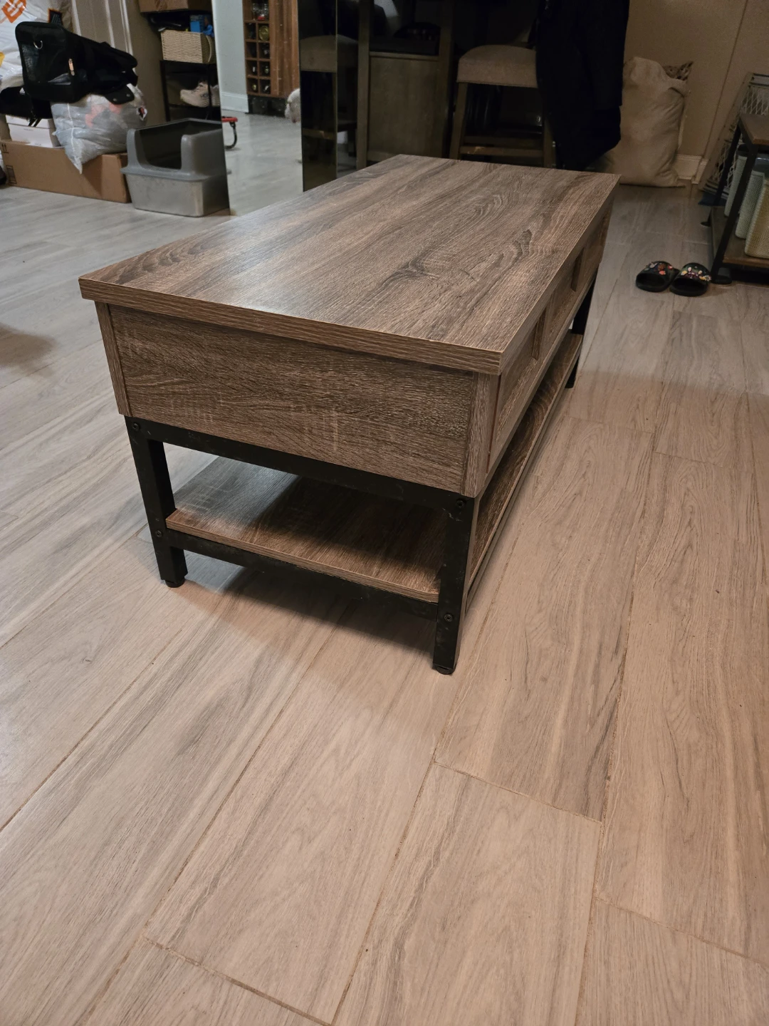 Lift Top Coffee Table with Storage - photo 2