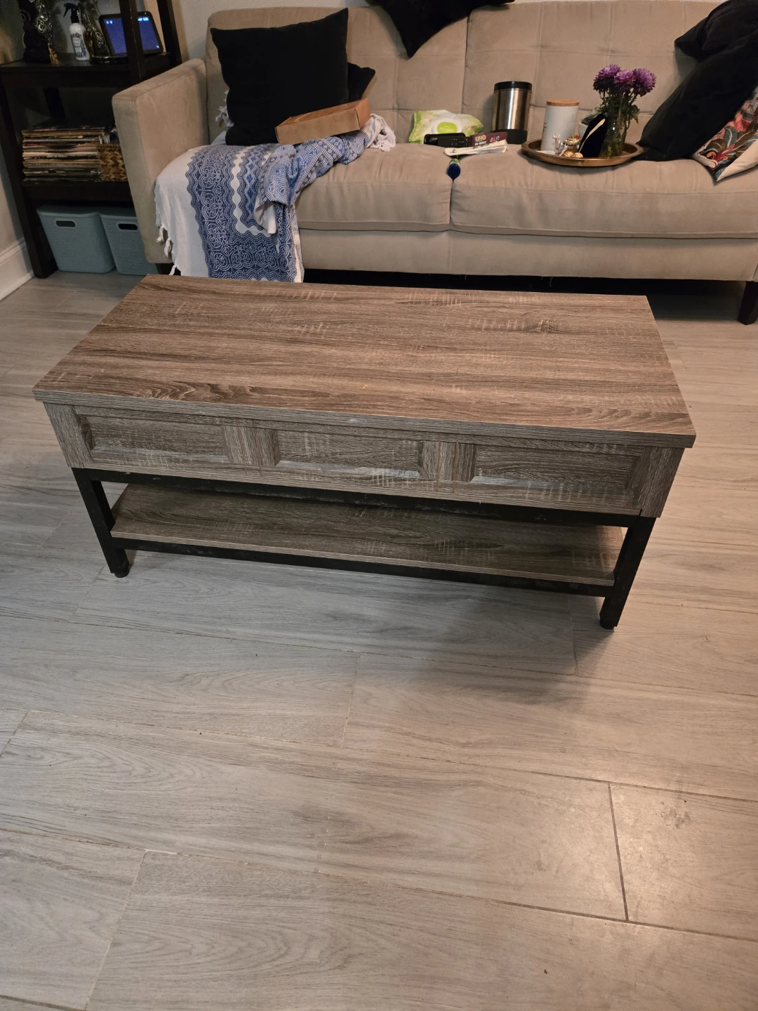 Lift Top Coffee Table with Storage - photo 3