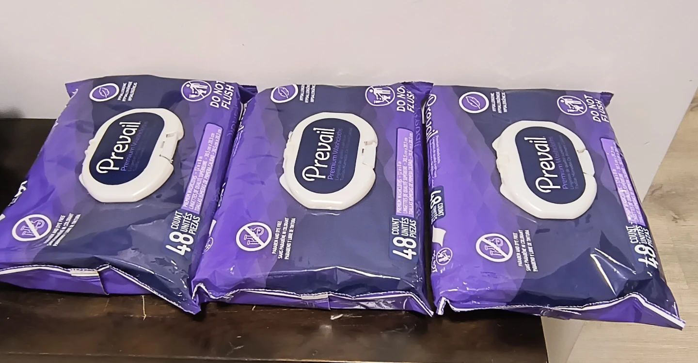 Prevail Premium Wipes/Washcloths - 3 Packs of 48 - photo 2