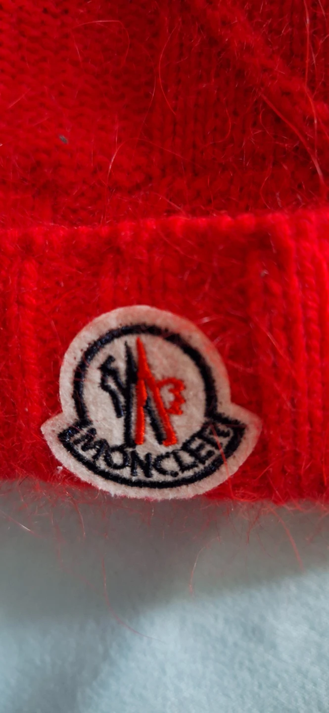 Moncler Red Pom Pom Beanie - photo 2