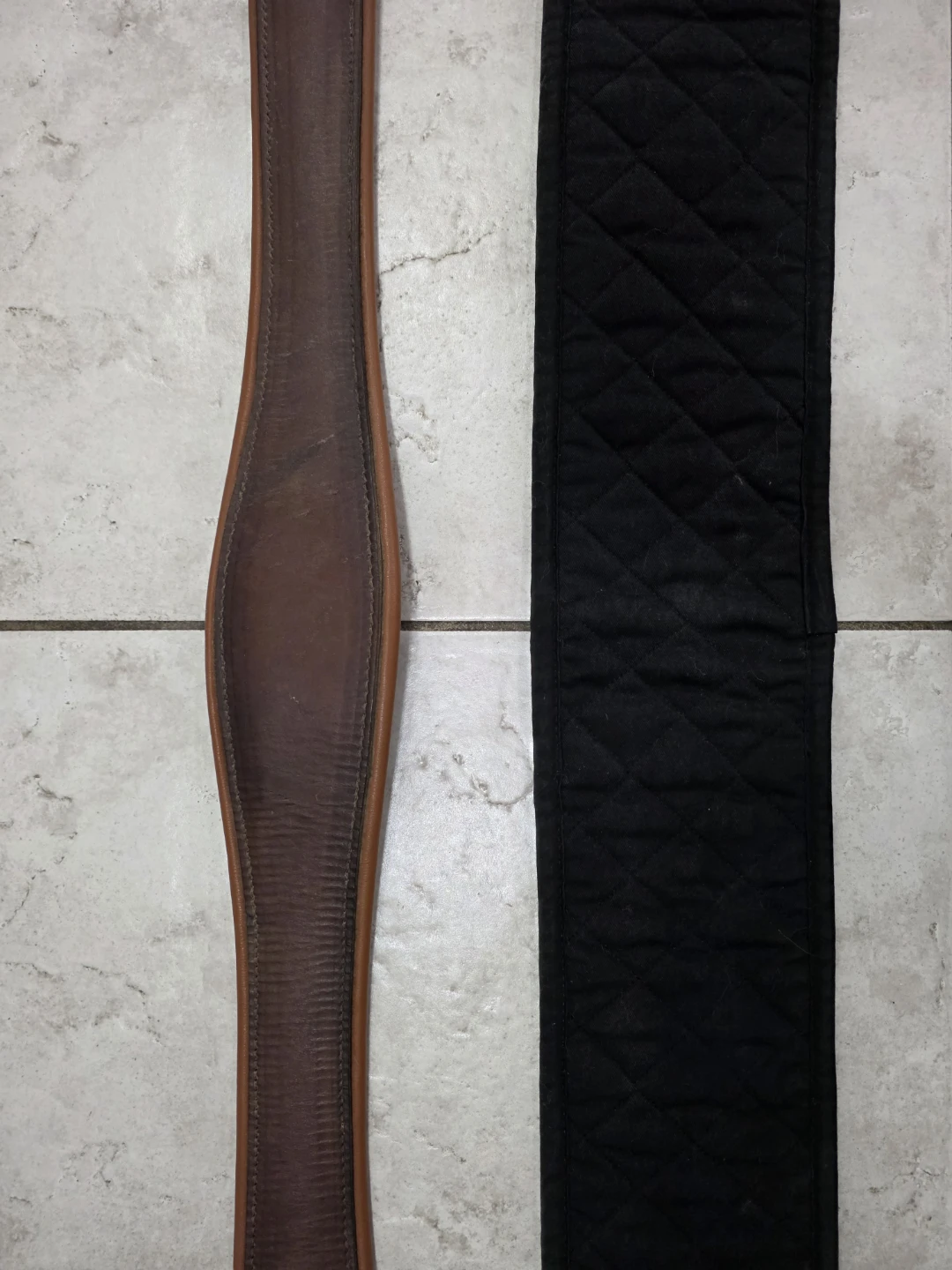 Brown Leather Padded English Saddle Girth SIze 54 and cover