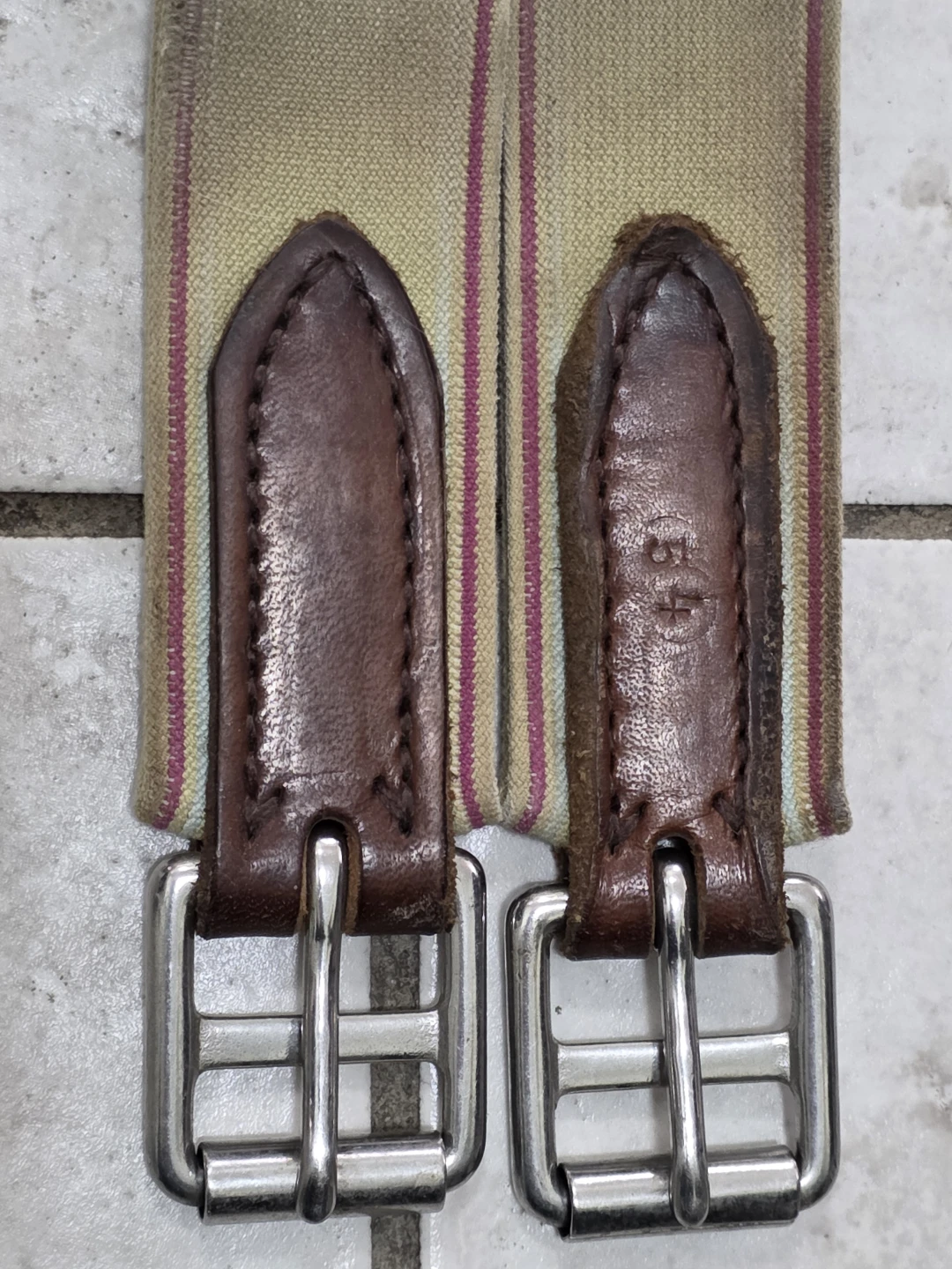 Brown Leather Padded English Saddle Girth SIze 54 and cover - photo 2