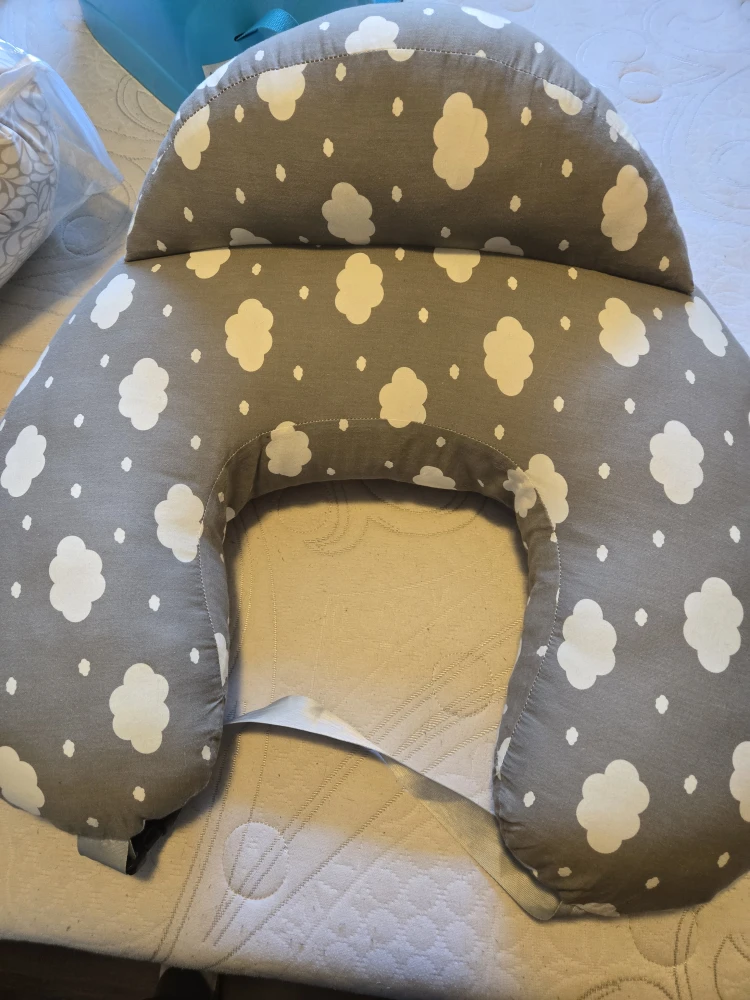 Grey Cloud Print Nursing Pillow