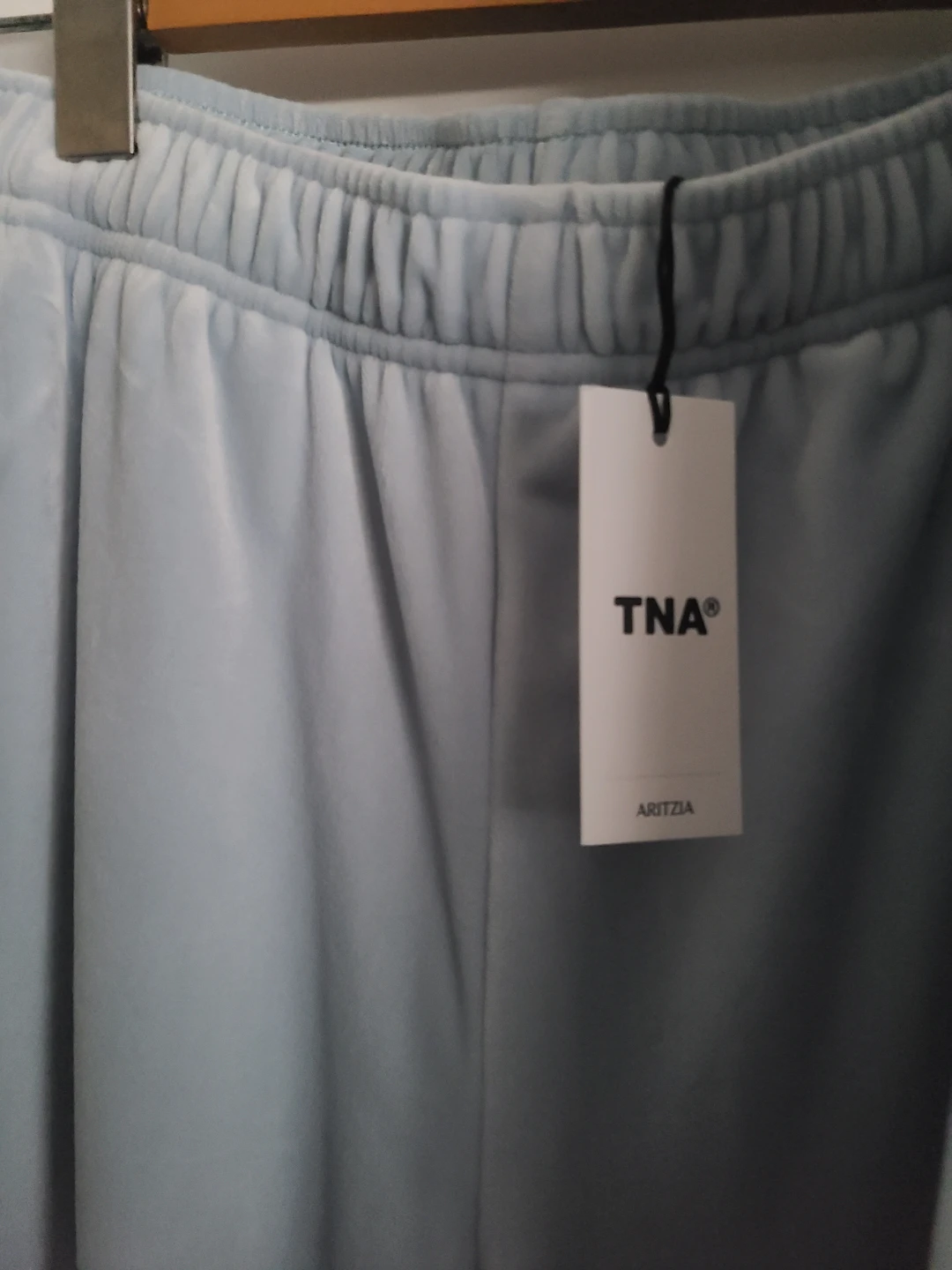 TNA Velour Sweat Set - Audrina Hoodie & Skylar Pants - Dew Blue - photo 2