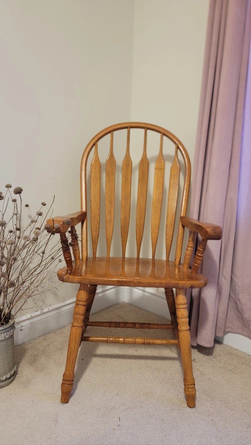 Wooden Windsor Style Arm Chair