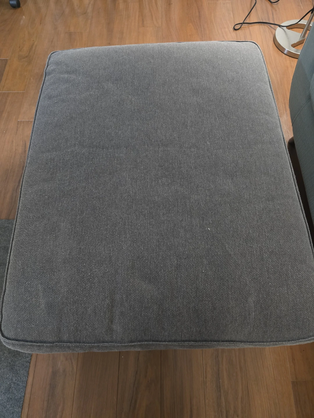 Grey Fabric Storage Ottoman