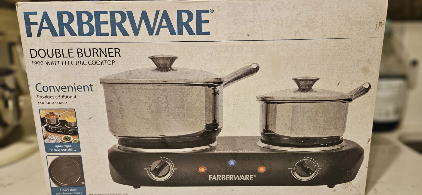 Farberware Double Burner 1800-Watt Electric Cooktop - photo 2