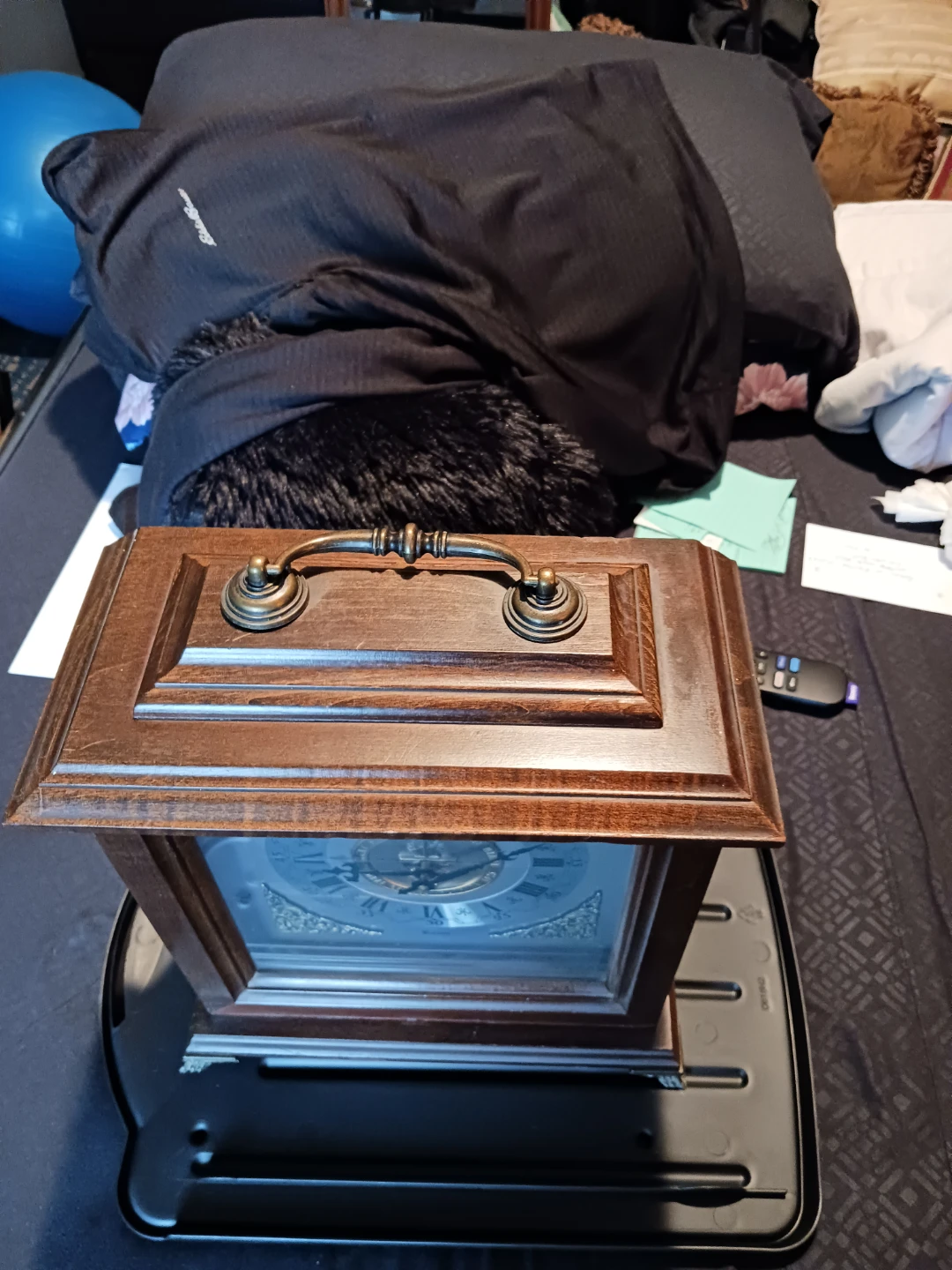 Bulova Wooden Mantel Clock - photo 2
