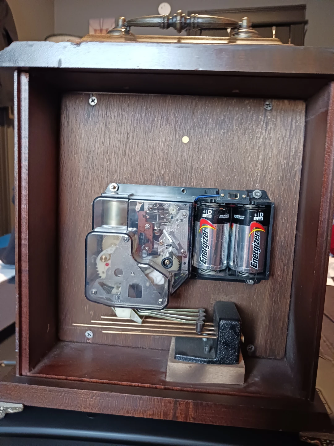Bulova Wooden Mantel Clock - photo 3