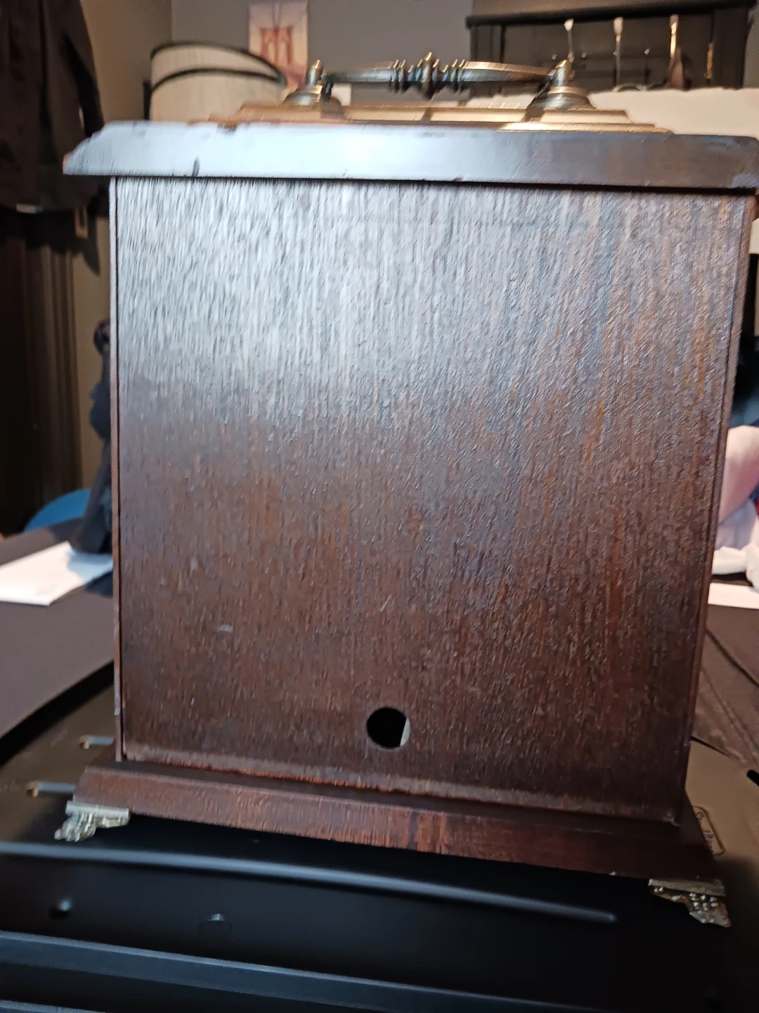 Bulova Wooden Mantel Clock - photo 4