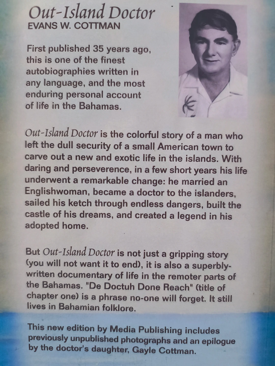 Out-Island Doctor by Evans W. Cottman Paperback Book - photo 2