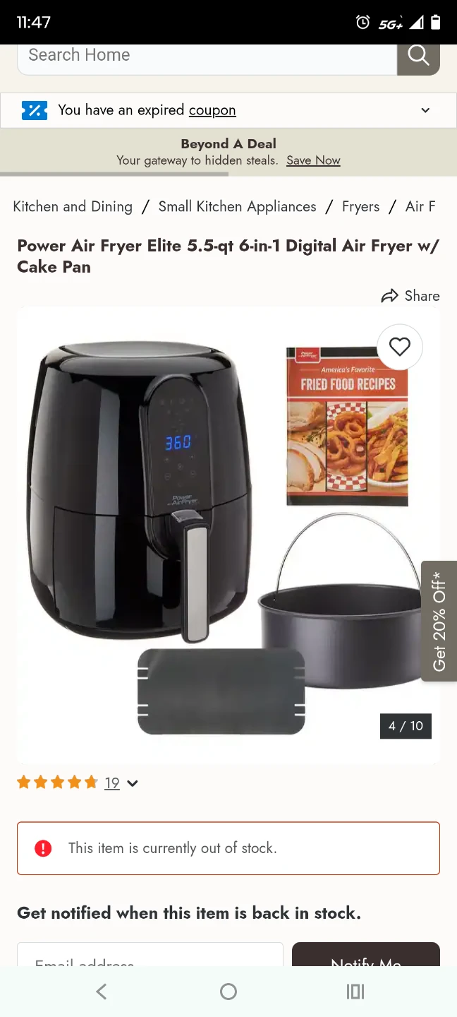 Power AirFryer Elite 5.5-qt 6-in-1 Digital Air Fryer - photo 4