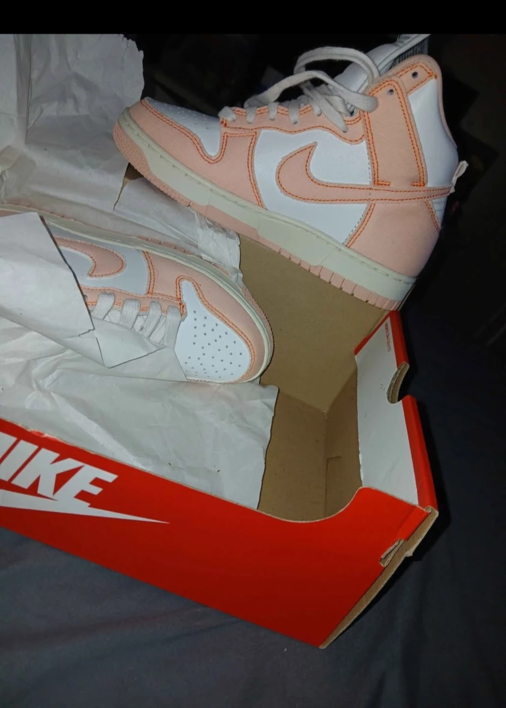 Nike Dunk High Top Sneakers - Pink & White - photo 3