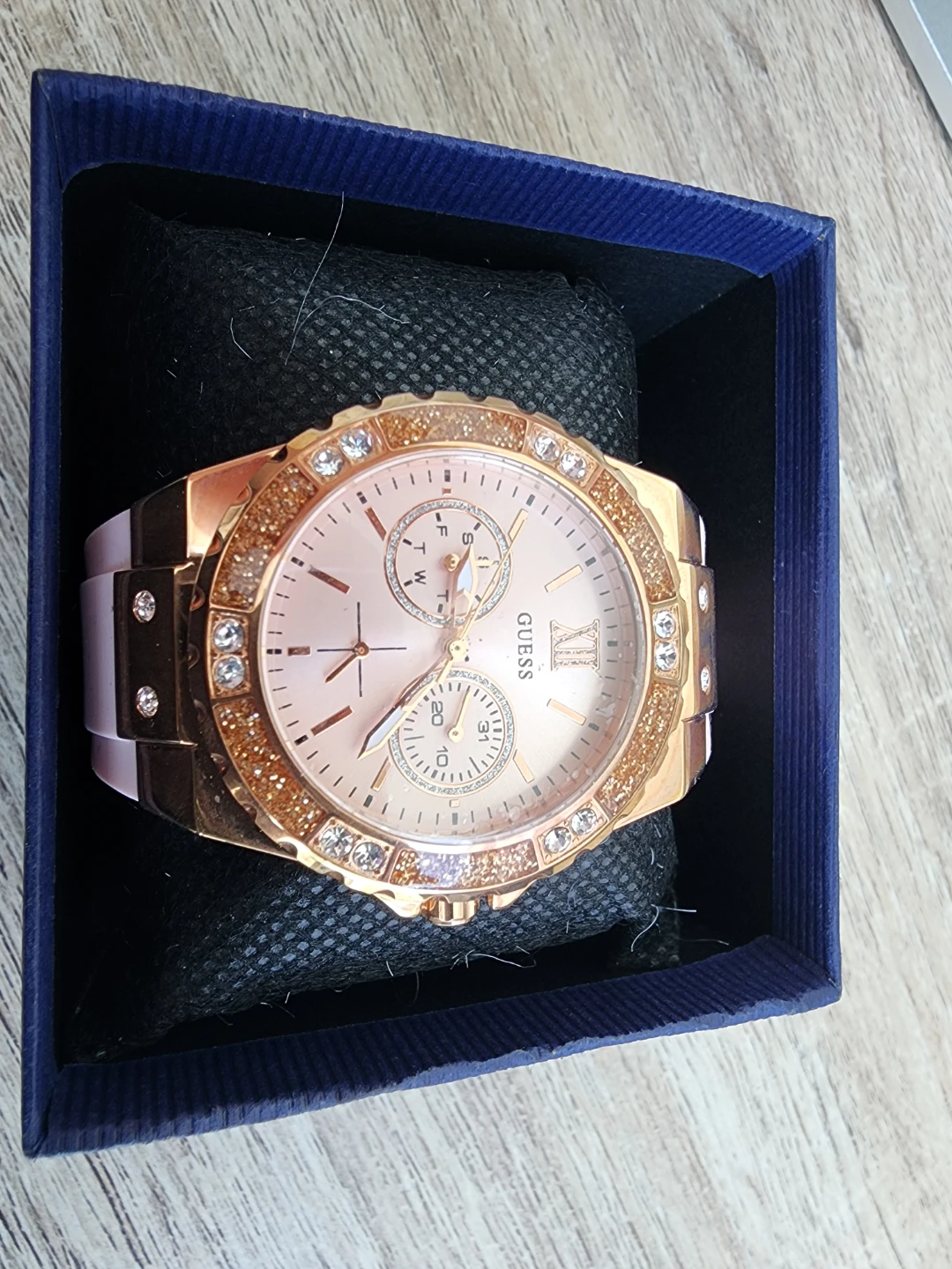 GUESS Rose Gold Crystal Watch