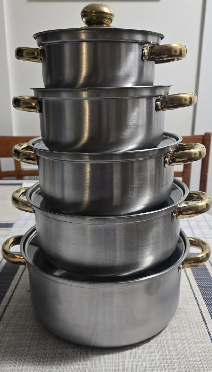 Stainless Steel Pots and Pans Set with Lids - photo 4