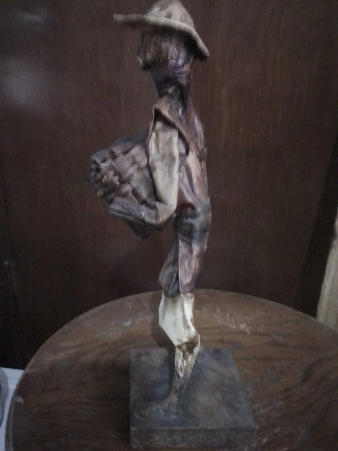 Handmade Folk Art Figure with Basket - photo 5
