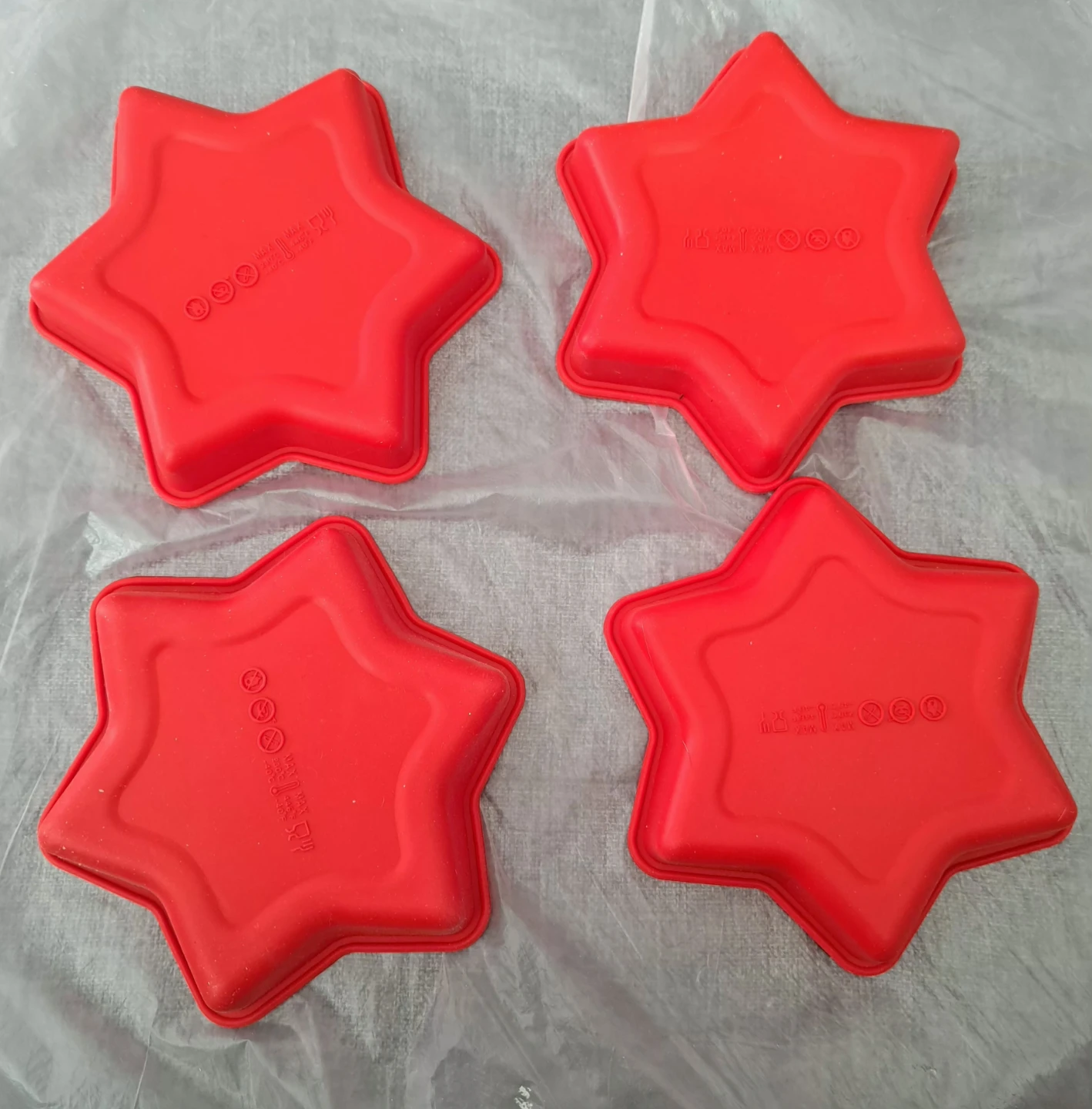 4 set of Silicone Baking Molds - Star & Heart Shapes - photo 5