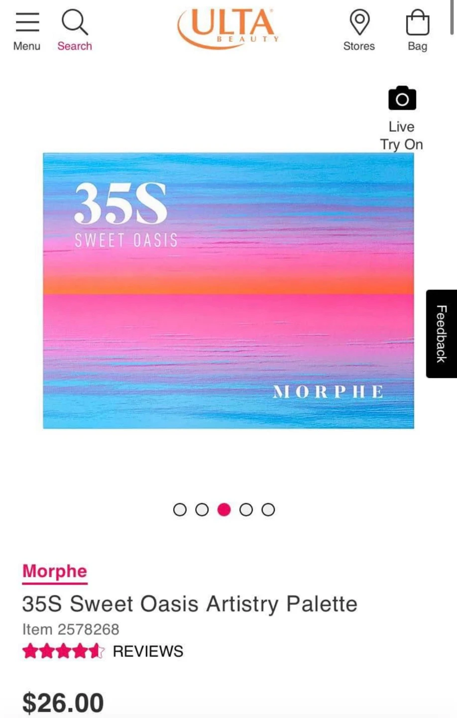 Morphe 35S Sweet Oasis Artistry Palette🏆