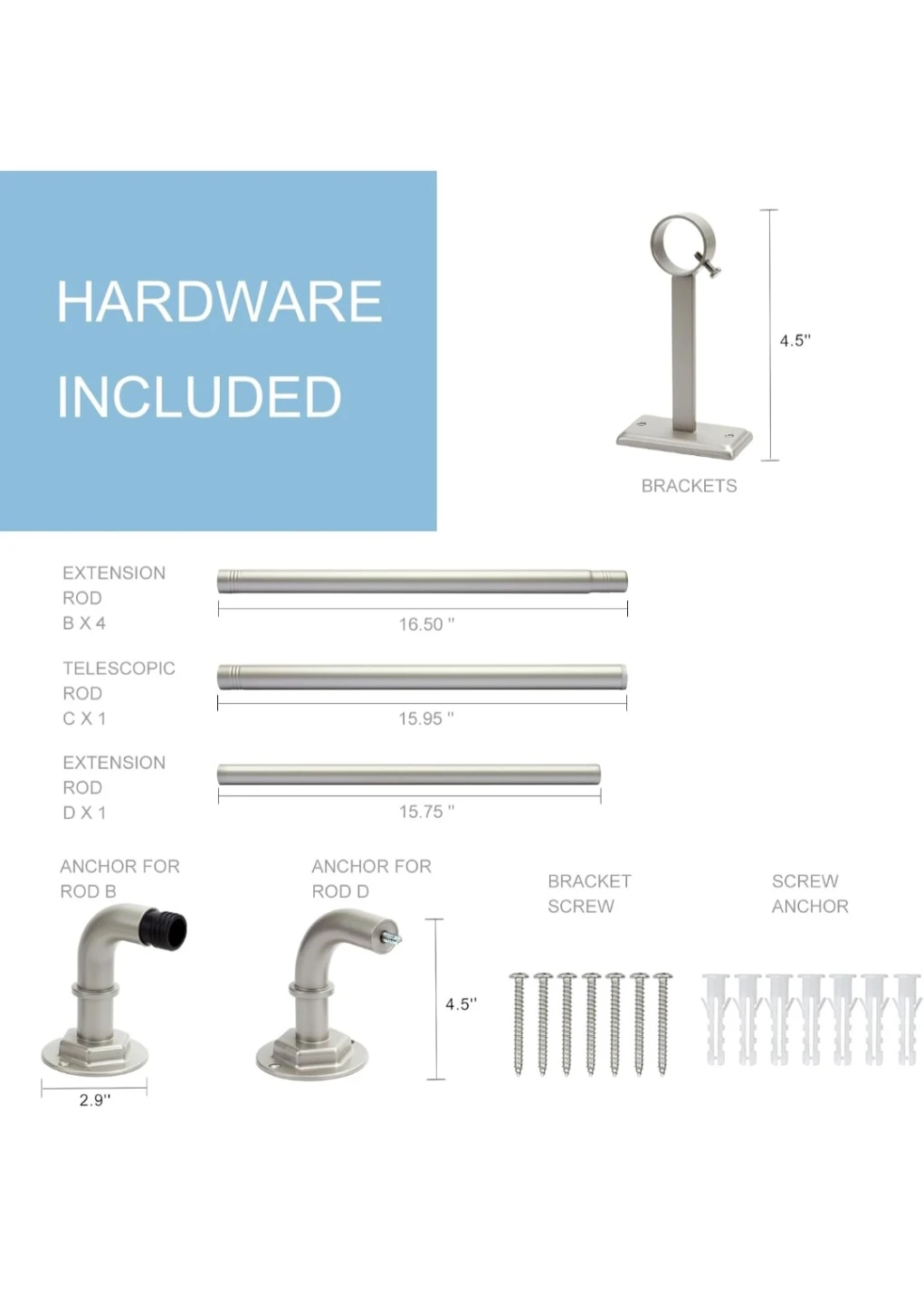 Adjustable Curtain Rod Set - photo 4