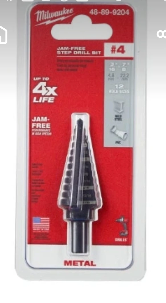 Milwaukee #4 Step Drill Bit