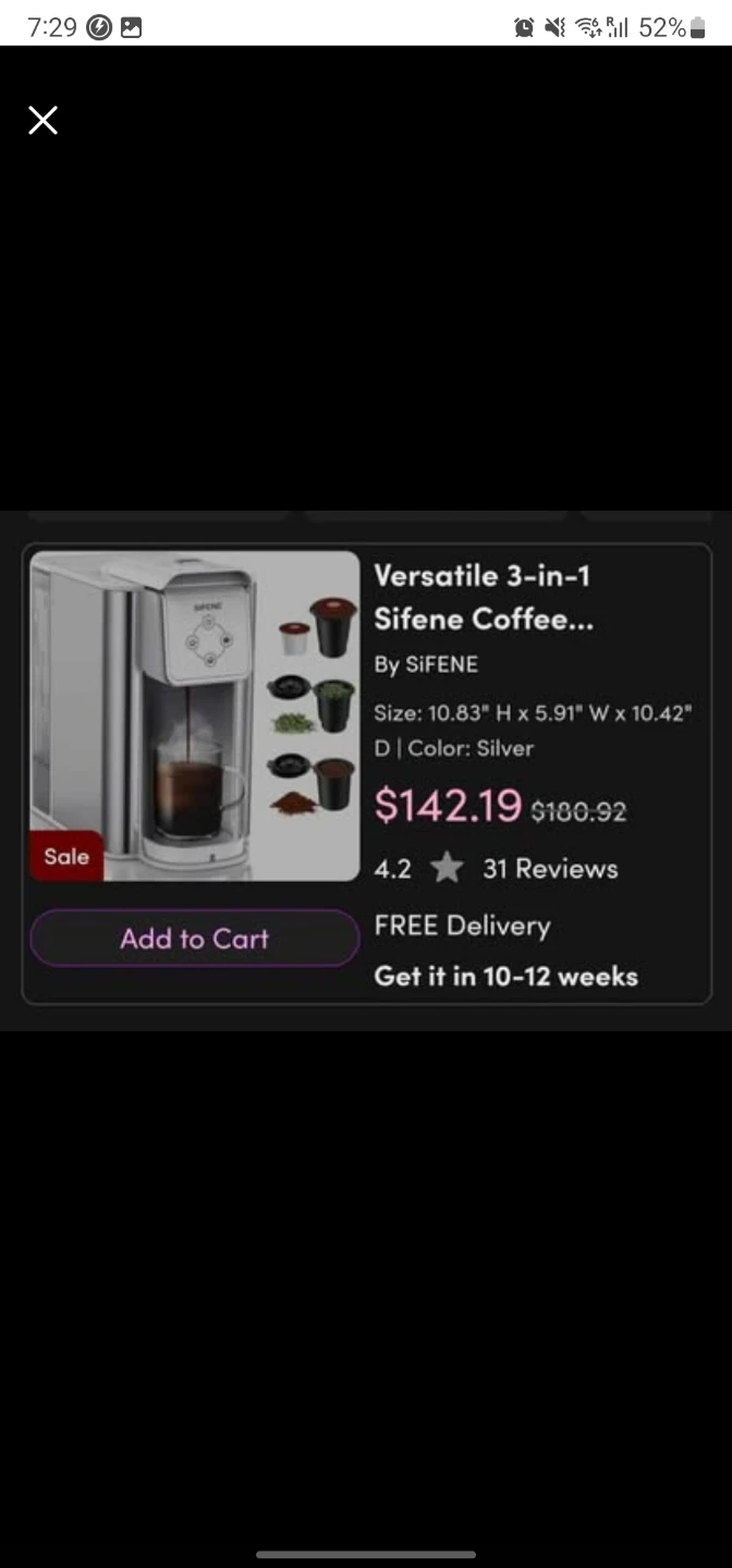 Sifene 3-in-1 Coffee Maker