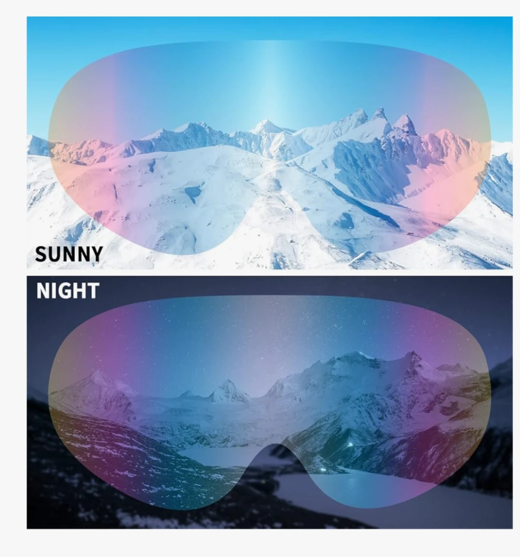 A Set of 2 COOLOO Ski Snowboard Goggles UV Protection Anti-Fog - photo 5