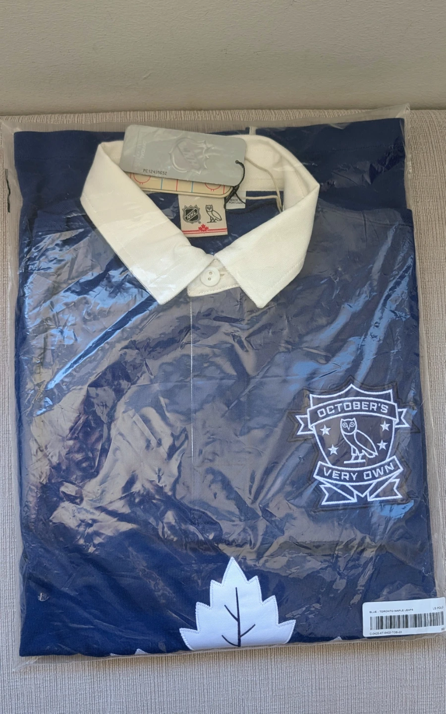 Brand New OVO Toronto Maple Leafs Polo Shirt - Men's Medium