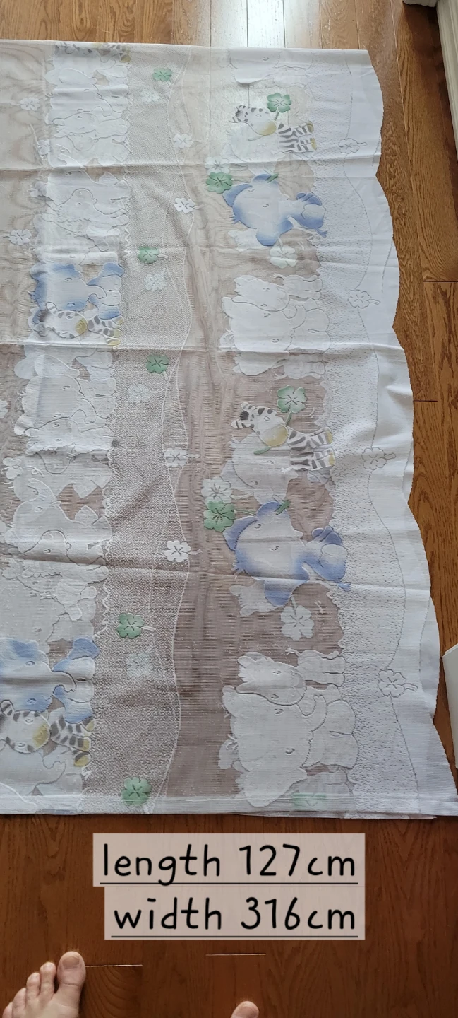 🏆 Sheer Curtain with Cartoon Animals - White - photo 4