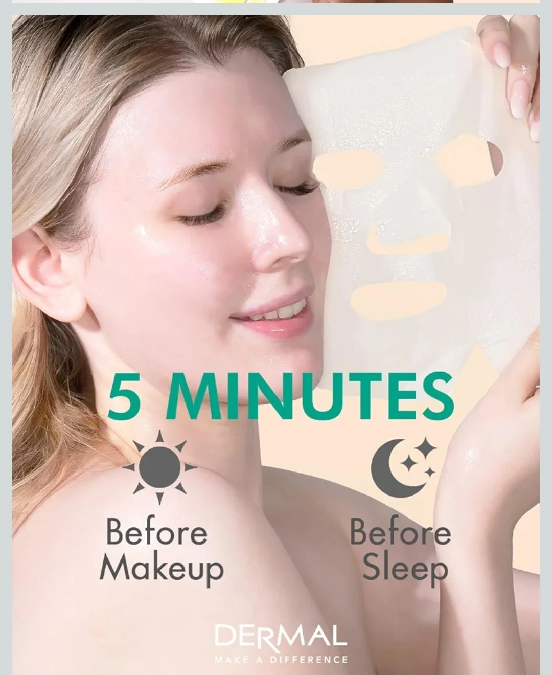 Dermal Aloe Collagen Essence Sheet Mask (20 pack) 🌱 - photo 4