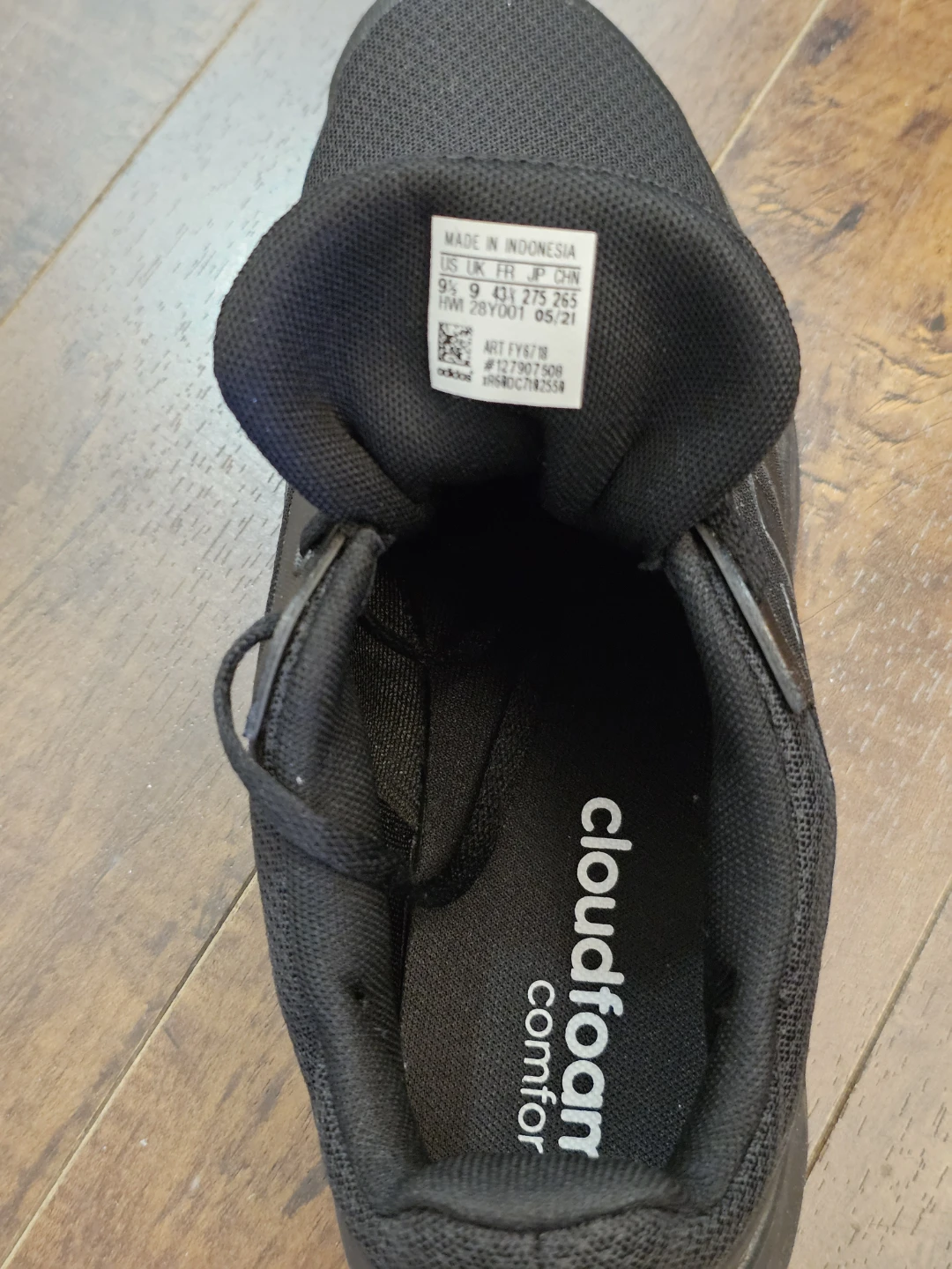 Adidas Cloudfoam Comfort Running Shoes - Black - Size 9.5 - photo 4